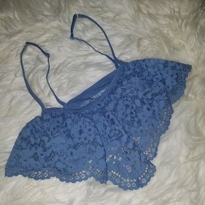 Victoria's Secret lace blue bralette Large
